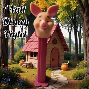 Vtg 2001 Walt Disney Piglet Winnie The Pooh Pez Square Candy Dispenser Hungary